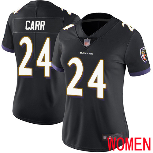Baltimore Ravens Limited Black Women Brandon Carr Alternate Jersey NFL Football #24 Vapor Untouchable